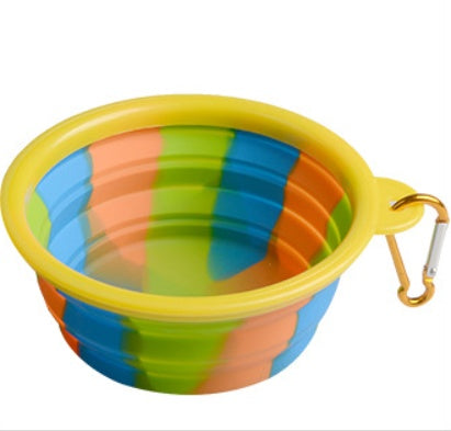 Collapsible Travel Dog Bowl - Portable Silicone Water and Food Bowl