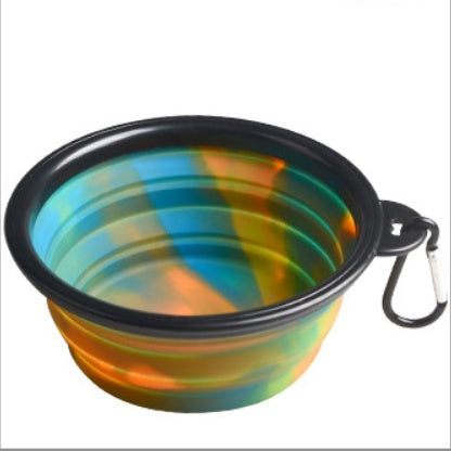 Collapsible Travel Dog Bowl - Portable Silicone Water and Food Bowl
