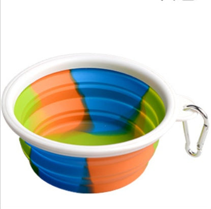 Collapsible Travel Dog Bowl - Portable Silicone Water and Food Bowl