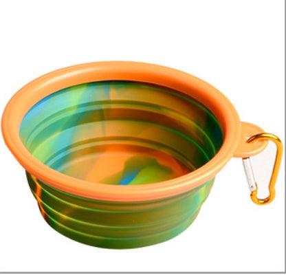 Collapsible Travel Dog Bowl - Portable Silicone Water and Food Bowl